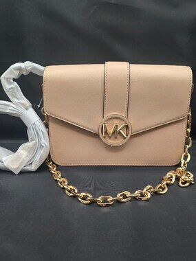Michael Kors Carmen Medium Convertible Shoulder Bag Buff